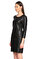 DKNY Deri Detaylı Siyah Elbise #3