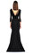 Chiara Boni Volanlı Siyah Uzun Elbise #3