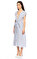 Bec and Bridge Kruvaze Çizgili Lacivert-Beyaz Elbise #3