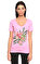 Guess Baskı Desen Pembe T-Shirt #3