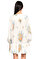 Alexander McQueen Çiçek Desenli Krem Rengi Mini Elbise #4