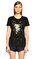 Roberto Cavalli İşleme Detaylı Syah T-Shirt #1
