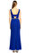 JS Collections İşleme Detaylı Saks Mavisi Uzun Gece Elbisesi #3
