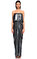 Lanvin Parıltılı Straplez Uzun Renkli Elbise #1