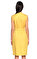 Salvatore Ferragamo V Yaka Sarı Elbise #4