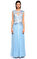 Tadashi İşleme Detaylı Uzun Mavi Gece Elbisesi #2