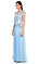 Tadashi İşleme Detaylı Uzun Mavi Gece Elbisesi #3