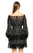 Alexander McQueen Kayık Yaka Siyah Mini Elbise #5