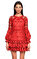 Alexis Dantel İşlemeli Kırmızı Mini Elbise #2