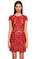 Zuhair Murad İşleme Detaylı Kırmızı Mini Elbise #2