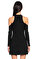 NBD Omuz Dekolteli Mini Siyah Elbise #4