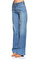 Sandro Geniş Kesim Örgü Detaylı Mavi Jean Pantolon #4