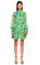 Alexis Çiçek Desenli Yeşil Mini Elbise #1