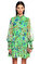 Alexis Çiçek Desenli Yeşil Mini Elbise #2