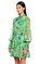 Alexis Çiçek Desenli Yeşil Mini Elbise #4