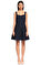 DKNY Dantel Desen Lacivert Elbise #1