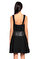 DKNY Deri Detaylı Siyah Elbise #4