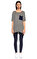 DKNY Çizgili Lacivert-Gri T-Shirt #2
