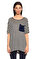 DKNY Çizgili Lacivert-Gri T-Shirt #3
