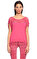 Juicy Couture File Desenli Pembe Triko #1