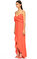 BCBG MAX AZRIA Fırfır Detaylı Kırmızı Uzun Elbise #2