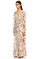 BCBG MAX AZRIA Çiçek Desenli Pudra Uzun Elbise #2