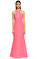 BCBG MAX AZRIA Pembe Uzun Elbise #1