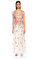 BCBG MAX AZRIA Çiçek Desenli Pembe-Beyaz Uzun Etek #2