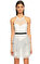 BCBG MAX AZRIA Puantiyeli Beyaz Mini Elbise #2