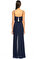 BCBG MAX AZRIA Lacivert-Pudra Uzun Elbise #3