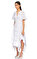 BCBG MAX AZRIA Dantel İşlemeli Beyaz Midi Elbise #2