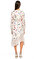 BCBG MAX AZRIA Çiçek Desenli Beyaz Midi Elbise #5