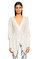 BCBG MAX AZRIA İşleme Detaylı V Yaka Beyaz Bluz #3