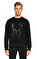 St. Nian Baskı Desen Siyah Sweatshirt #1