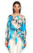 Roberto Cavalli Çiçek Desenli Mavi Kaftan #1