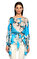 Roberto Cavalli Çiçek Desenli Mavi Kaftan #3