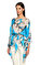 Roberto Cavalli Çiçek Desenli Mavi Kaftan #4