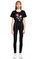 Silvian Heach Taş İşlemeli Siyah T-Shirt #2