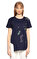 Silvian Heach Taş İşlemeli Lacivert T-Shirt #1