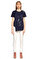 Silvian Heach Taş İşlemeli Lacivert T-Shirt #2