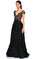 Jovani İşleme Detaylı Tüy Siyah Gece Elbisesi #2