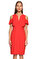 Elie Tahari Fırfır Detaylı Kırmızı Elbise #2