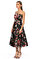 Alexander McQueen Çiçekli Straplez Siyah Elbise #3