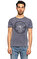 Guess Baskı Desen Lacivert T-Shirt #3
