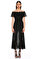 Alexander McQueen Uzun Kayık Yaka Midi Siyah Elbise #1