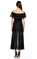 Alexander McQueen Uzun Kayık Yaka Midi Siyah Elbise #3