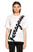 Salvatore Ferragamo Baskı Desen Beyaz T-Shirt #1
