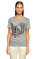 Alexander McQueen Kuru Kafa Desenli Gri T-Shirt #6