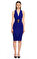 Donna Karan V Yaka Lacivert Elbise #1