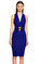 Donna Karan V Yaka Lacivert Elbise #2